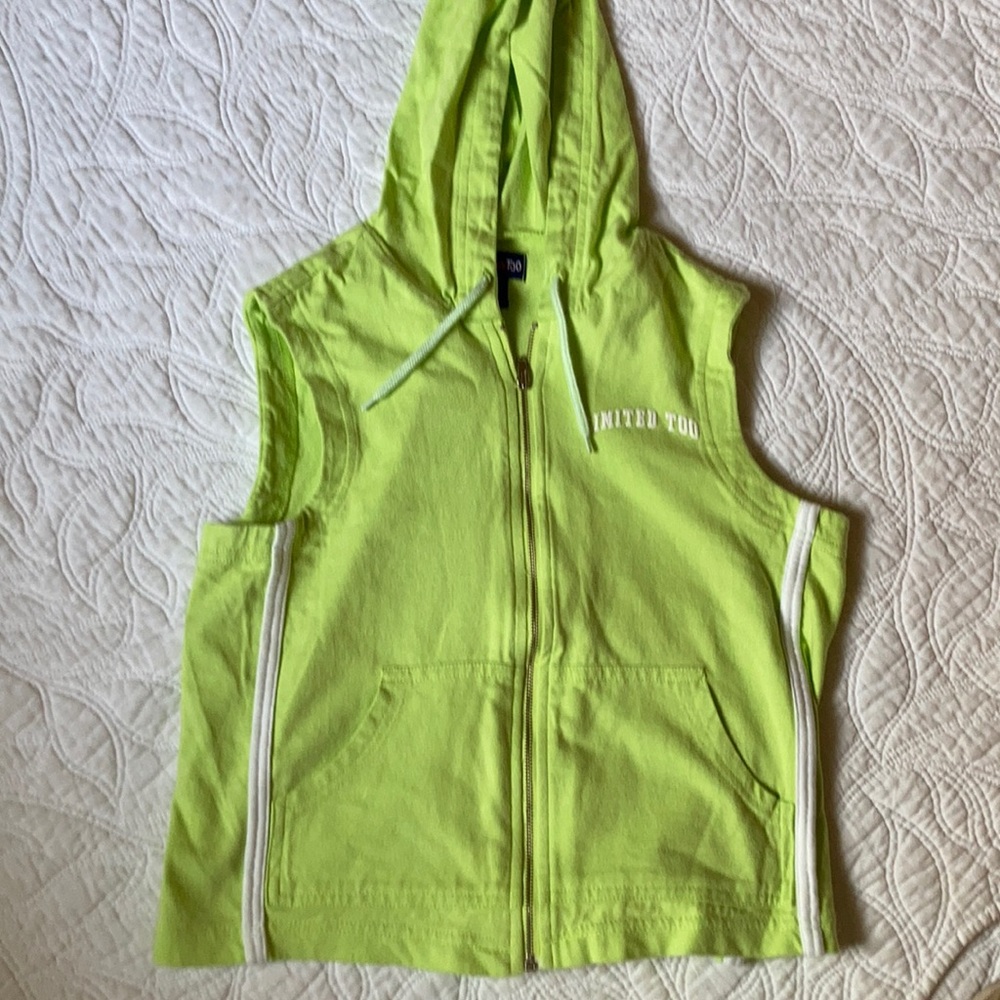 Limited Too lime green hooded vest